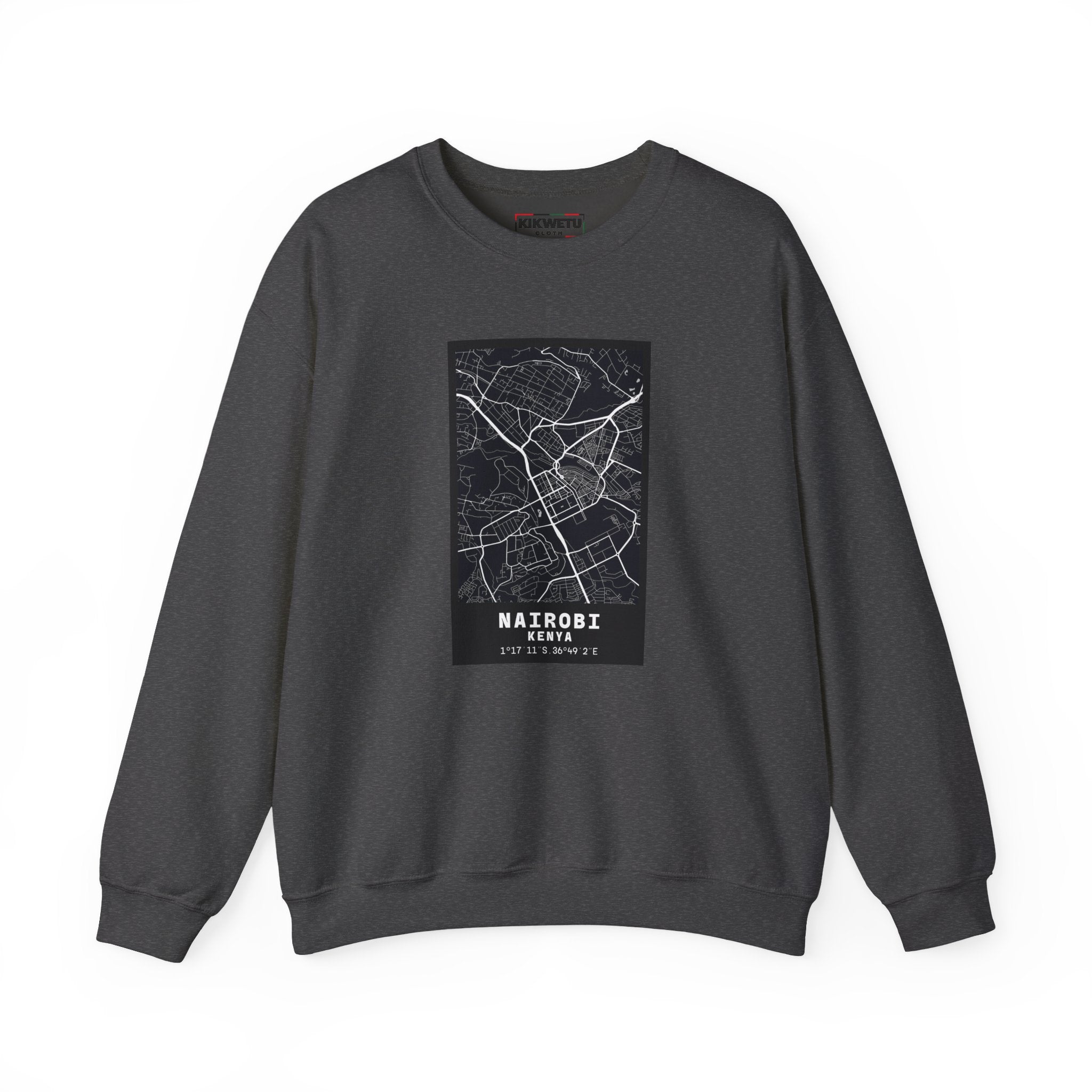 Nairobi city map Unisex Heavy Blend™ Crewneck Sweatshirt